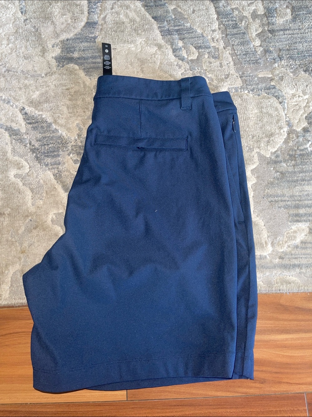 lululemon athletica Navy Flat-Front Performance Shorts - Picture 2 of 5